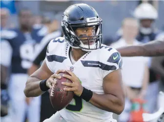  ??  ?? Russell Wilson threw for a career-high 4,219 yards last season.