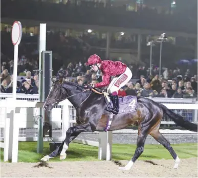  ?? (JDG) ?? In this November 1, 2019, picture, Oisin Murphy rides Qatar Racing’s Kameko, trained by Andrew Balding, to Futurity Trophy Stakes (Group 1) victory in Newcastle, United Kingdom.