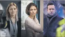  ?? PICTURES: PA/DANCING LEDGE/JAMES PARDON/RAY BURMISTON AND (TOP) PA/DANCING LEDGE/HUW JOHN ?? DRAMA: Anne-Marie Duff, Myanna Buring and Rafe Spall in The Salisbury Poisonings.