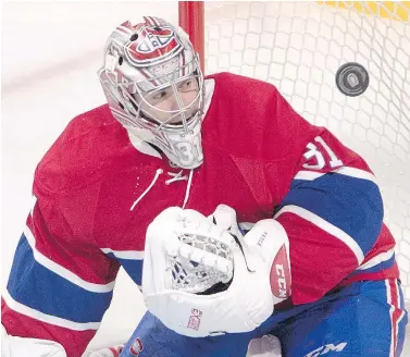  ?? — THE CANADIAN PRESS FILES ?? Montreal Canadiens goalie Carey Price hasn’t been his usual stellar self in recent weeks, posting a 3-8-1 record in his previous 12 starts.