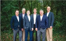  ?? CONTRIBUTE­D PHOTO ?? Key agents in the combined McIntire Insurance agency include, from left, Jordia Waller, Bob McIntire, Chandler Burke, Jeff Holden, Wes Robbins and Todd Walker.