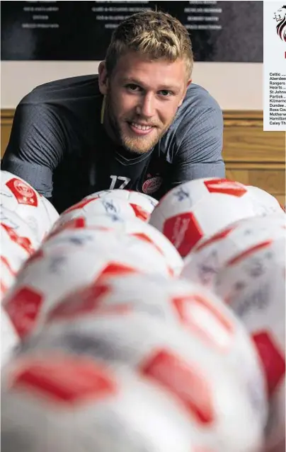  ??  ?? LET’S PLAY BALL: Jayden Stockley hopes to be on the ball for the Dons against Hearts