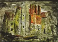  ??  ?? John Piper Notley Abbey Pen, black ink and watercolou­r on paper. Estimated to sell at: £8,000 to £12,000