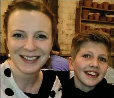  ??  ?? ‘Amazing boy’: Isaac Nash and his mother Zoe. He was lost after swimming with his younger brother