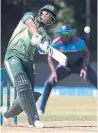  ?? FRED THORNHILL/ THE CANADIAN PRESS ?? Evin Lewis bats for the Vancouver Knights in Global T20 Canada cricket play.