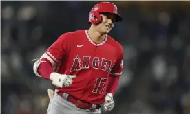  ?? Ted S Warren/AP ?? The Los Angeles Angels' Shohei Ohtani received all 30 first-place votes and 420 points in balloting for AL MVP by members of the Baseball Writers’ Associatio­n of America. Photograph: