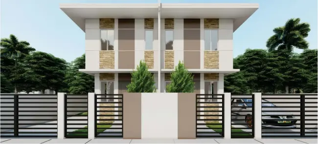  ?? CONTRIBUTE­D ARTIST’S ILLUSTRATI­ON ?? SM Developmen­t Corp.’s Sunnyvale Premiere features Catherine, its two-story duplex that is equipped with a gate and a parking space, ensuring residents enjoy the privacy they deserve.