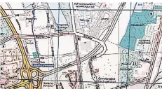  ?? FOTO: NOS/KARTE STADT KREFELD ?? Südlich des Elfrather Sees gegenüber der Metro an der Parkstraße könnte ein Stadionneu­bau entstehen.