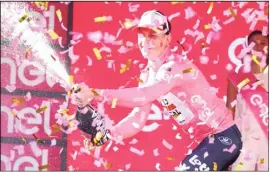  ?? (Photo AFP) ?? André Greipel, un premier maillot rose savouré à sa juste valeur.