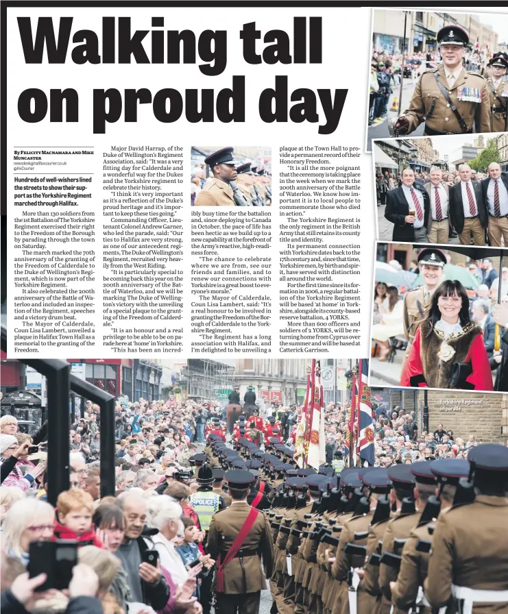  ??  ?? Yorkshire Regiment on parade