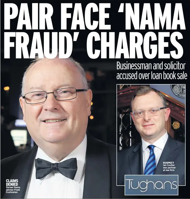  ??  ?? CLAIMS DENIED Former Nama adviser Frank Cushnahan
SUSPECT Ian Coulter was partner at law firm