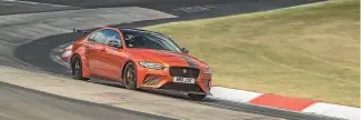  ??  ?? The record-breaking Project 8 was production-specificat­ion – albeit with the most extreme Track Pack fitted.