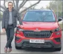  ?? Mr. Petr Šolc, Brand Director, ŠKODA AUTO India with ŠKODA KUSHAQ ??