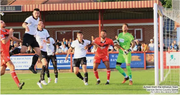  ?? PICTURES: BILL WHEATCROFT ?? Action from the Alfreton Town versus Derby County game