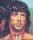  ??  ?? The tongue-in-cheek legal warning from Beano and, inset, star Sylvester Stallone as Rambo