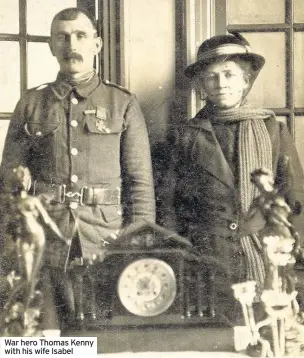  ??  ?? War hero Thomas Kenny with his wife Isabel