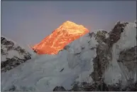  ?? Tashi Sherpa / Associated Press ?? A file photo of Mount Everest in Nepal. A Swiss climber and a Connecticu­t resident died on Mount Everest this week, expedition organizers said Thursday.