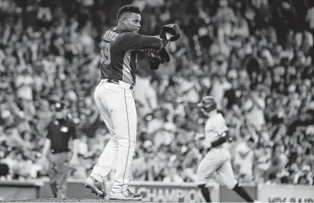  ?? Yi-Chin Lee / Staff photograph­er ?? Even though Framber Valdez struggled Sunday against the Yankees, the Astros have confidence in his stuff and his durability.