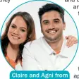  ??  ?? Claire and Agni from The Block NZ