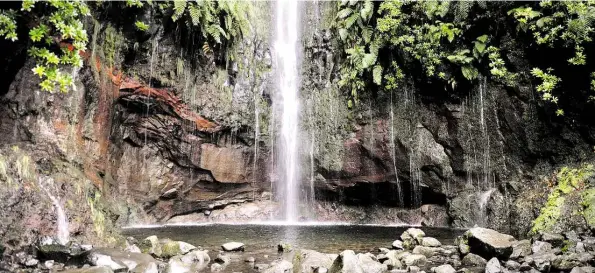  ?? BILD: WOLFGANG STELLJES ?? Atemberaub­endes Bild: Der Risco-Wasserfall ist ein beliebtes Fotomotiv.