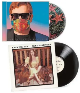  ?? ?? Portadas de ‘The Lockdown Sessions’, de John, y de ‘Blue Banisters’ , de Lana