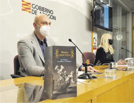  ?? ÁNGEL DE CASTRO ?? El ciclo ‘Música para Goya. De salones, tonadillas y fandangos’ se presentó ayer en la sede del Gobierno de Aragón. ((