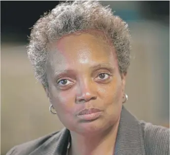  ?? RICH HEIN/SUN-TIMES FILE ?? Lori Lightfoot’s concerns about the police consent decree draft include the chokehold policy, foot-pursuit policy and civilian oversight of the department.