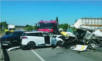  ?? SCT ?? En la imagen, un accidente ocurrido en Vilafranca del Penedès, en el primer semestre de este año