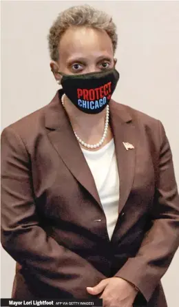  ?? AFP VIA GETTY IMAGES) ?? Mayor Lori Lightfoot