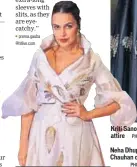  ?? PHOTO: INSTAGRAM/NEHA DHUPIA ?? Neha Dhupia in a Samant Chauhan outfit