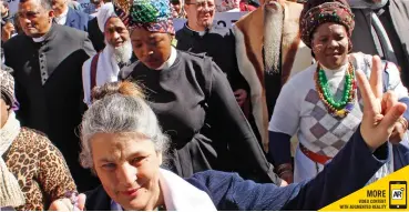  ?? PICTURE: LAILLE JACK/AFRICAN NEWS AGENCY (ANA) ?? SILENT BUT RELEVANT: The Silent Peace and Prayer Walk, organised by various religious groups, took place yesterday from St George’s Cathedral to the Castle of Good Hope.