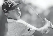  ?? [AP PHOTO] ?? Jason Dufner tees off on the ninth hole during the third round of the RBC Heritage Tournament on Saturday at Hilton Head Island, S.C.