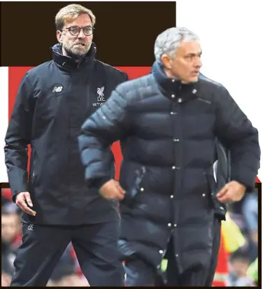  ?? — Reuters ?? You wait and see: Liverpool manager Juergen Klopp looks like he can’t wait to teach his Manchester United counterpar­t Jose Mourinho a lesson.