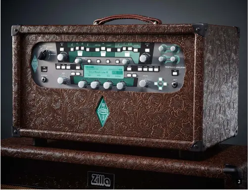  ??  ?? 1. Fractal Audio Systems’ Axe-FX has had many updates. The Axe-FX II XL+ is the latest iteration 2. The Kemper Profiler above, in a stunning custom Zilla cabinet, is owned by reader Richard Fay who retired his beloved Diezel valve amps to use Kemper in...