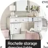  ??  ?? Rochelle storage dressing table