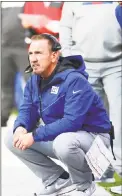  ?? Al Bello / Getty Images ?? Giants interim coach Steve Spagnuolo looks on against the Cowboys on Sunday in East Rutherford, N.J.