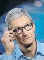  ?? DAVID PAUL MORRIS / BLOOMBERG ?? Tim Cook, presidente de Apple