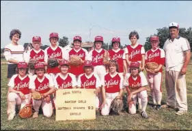  ?? SUBMITTED PHOTO ?? One of the early teams Becky Bell Routledge started with was the Enfield bantam girls’ squad that won a provincial championsh­ip in 1983.