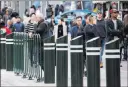  ?? Richard Brian ?? Las Vegas Review-journal People walk past recently installed safety bollards on Jan. 2 on the Strip.