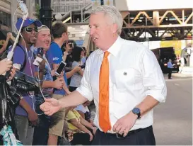  ?? | KEVIN TANAKA/ FOR THE SUN TIMES ?? Chris Kennedy at last year’s Columbus Day parade.