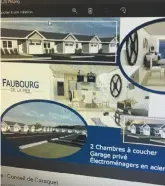  ??  ?? Une image du projet du Faubourg de la Mer de Caraquet, un complexe de logements résidentie­ls du Groupe immobilier DuParc. - Capture d’écran