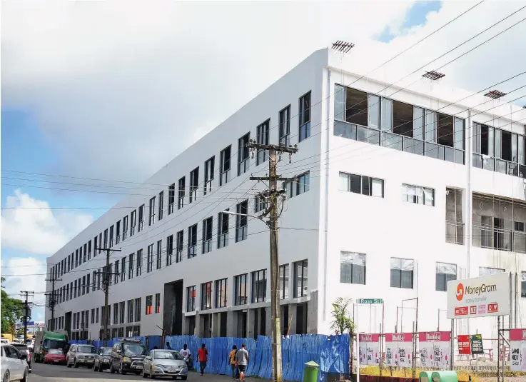  ?? Photo: Ronald Kumar ?? Zhong Fhei Nausori Mall, Nausori, is behind on its constructi­on deadline as work continues into the new year.