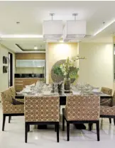  ??  ?? Dining with friends and family will be a joy at your residence in Viridian in Greenhills.