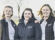  ??  ?? Three new appointmen­ts have been announced at Quality Meat Scotland – from left, Katie Cumming joins the brands integrity team as project officer, Sarah Millar joins the industry developmen­t team as project manager and Emily Symonds will work on processing and developing key export markets.