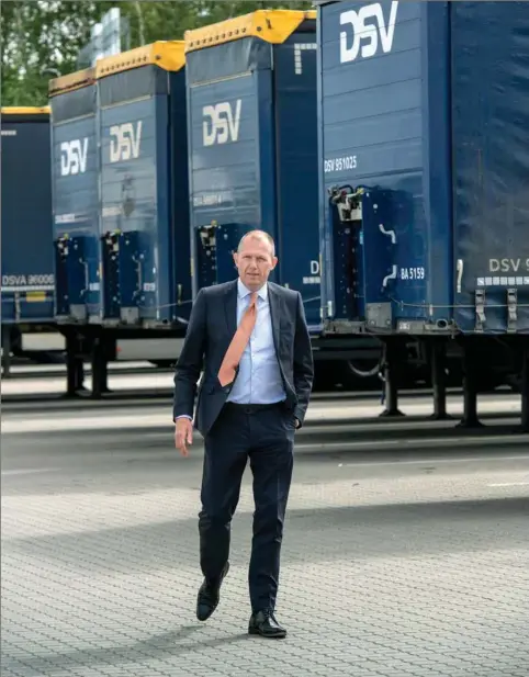  ??  ?? Jens Bjørn Andersen, adm. direktør i DSV Panalpina har fået smag for opkøb og vil gerne udvide forretning­en endnu mere. Foto: Lars Krabbe