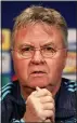  ??  ?? GUUS HIDDINK is aiming to emulate Leicester and Tottenham by putting a further dent in Manchester City’s season. The Dutchman has never lost an FA Cup tie in two spells at Stamford Bridge, but that record will be under threat today. City, though, go...