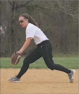  ?? STAFF PHOTO BY PRINCE J. GRIMES ?? Patuxent shortstop Kylie Sears had a team-high four putouts in Friday’s 6-5 loss at McDonough.