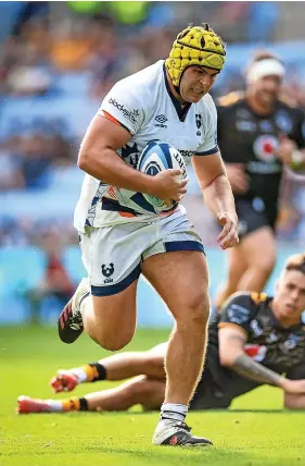  ?? ?? Will Capon on the charge for Bristol Bears against Wasps