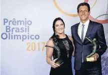  ?? ALEXANDRE LOUREIRO/EXEMPLUS/COB ?? Estrelas. Mayra Aguiar e Marcelo Melo foram premiados