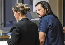  ?? LANNIS WATERS / THE PALM BEACH POST ?? Kevin Flaherty appears in court Friday on three counts of assault with a deadly weapon after he was seen ringing doorbells in his neighborho­od carrying an automatic rifle.